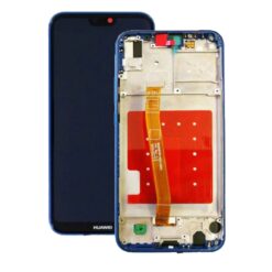 Ecran LCD + Vitre Tactile (avec châssis) Bleu Huawei P20 Lite/Nova 3E (Compatible)