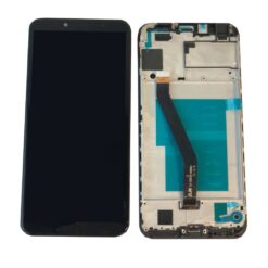 Ecran LCD + Vitre Tactile (avec châssis) Noir Huawei Y6 2018 (Compatible)