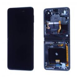Ecran OLED + Vitre Tactile + châssis noir Samsung Galaxy Z Flip F700  (officiel)