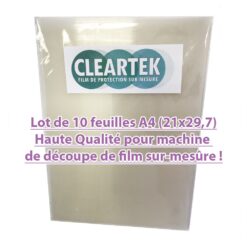 Film de protection CLEARTEK pour machine à découper  (lot de 10) Format A4 21 x 29,7 cm