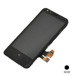 Ecran LCD + Vitre Tactile (sans châssis) Noir Nokia Lumia 620 (Compatible)