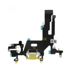 Connecteur de charge + micro avec plaque Jaune iPhone 11