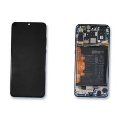 Ecran LCD + Vitre tactile (avec châssis) + Batterie Huawei P30 lite Bleu (Twilight) (Officiel)