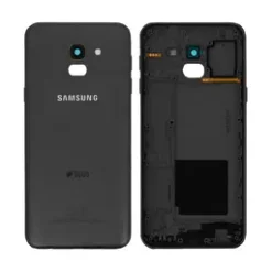 Vitre arrière + vitre caméra Noire Samsung Galaxy J6 2018 J600F (Officiel)