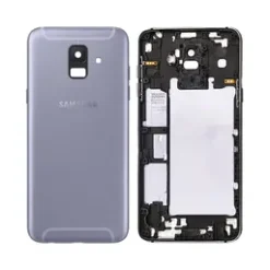 Vitre arrière + lentille caméra violette Samsung Galaxy A6 2018 (officiel)