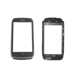 Vitre Tactile (avec châssis) Gris Nokia Lumia 610 (Compatible)