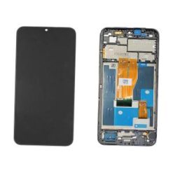 Ecran LCD + Vitre tactile (avec châssis) Noir Realme C30 (Officiel)