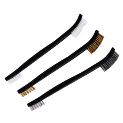 Ensemble de 3 brosses métalliques pour acier métal laiton nylon nettoyage polissage et rouille