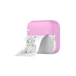 Mini Imprimante thermique portable rose + 1 rouleau de papier