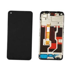 Ecran LCD + vitre tactile + Chassis noir Oppo A96 4G (officiel)