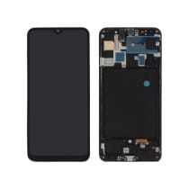 Ecran LCD + Vitre Tactile + Châssis Noir Samsung Galaxy A50 (Incell) (Compatible)