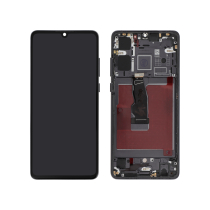 Ecran LCD + Vitre tactile (avec châssis) + batterie Noir Huawei P30  (Officiel)