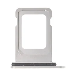 Tiroir SIM Titane Blanc iPhone 15 Pro Max (Compatible)
