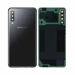 Vitre arrière + vitre caméra Noir Samsung Galaxy A7 2018 SM-750F (Officiel)