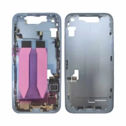 Châssis + plaque arrière NEUTRE iphone 14 bleu - avec nappes