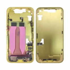 Châssis + plaque arrière NEUTRE iphone 14 jaune - avec nappes