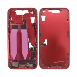 Châssis + plaque arrière NEUTRE iphone 14 rouge - avec nappes