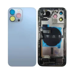 Châssis avec nappes pour iPhone 13 Pro Max - Grade A (avec Logo) Bleu Alpin