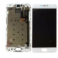 Ecran LCD + Vitre Tactile (avec châssis) Blanc Meizu Pro 6 (Compatible)