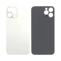 Plaque arrière en verre NEUTRE iPhone 12 pro Argent (pour machine laser)