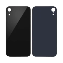 Plaque arrière en verre NEUTRE iPhone XR noir (pour machine laser)
