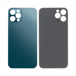 Plaque arrière en verre NEUTRE iPhone 12 pro bleue (pour machine laser)