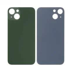 Plaque arrière en verre NEUTRE iPhone 13 mini Vert (pour machine laser)