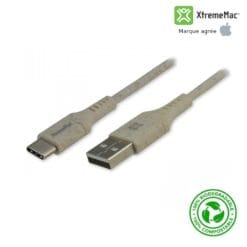 Câble Eco Responsable USB-A vers USB-C (20W) 1M Beige XtremeMac (Officiel) Avec Boîte