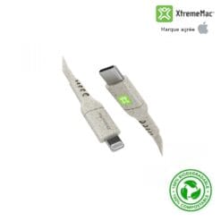 Câble Eco Responsable USB-C vers Lightning 1M Beige XtremeMac (Officiel) Avec Boîte