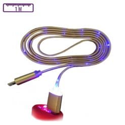 Câble Lumineux USB-A vers Micro-USB 1M Marron (Compatible)