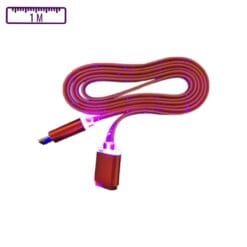 Câble Lumineux  USB-A vers Micro-USB 1M Rouge (Compatible)