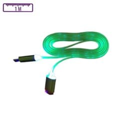 Câble Lumineux USB-A vers Micro-USB 1M Vert (Compatible)
