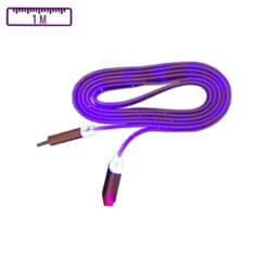 Câble Lumineux USB-A vers Micro-USB 1M Violet (Compatible)