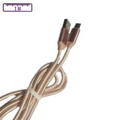 Câble Métal USB-A vers Micro-USB 1M Or Rose (Compatible)