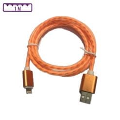 Câble Torsade USB-A vers Micro-USB 1.2M Orange