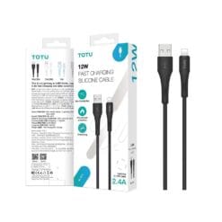 Câble USB-A vers Lightning (12W) 1M Noir TOTU