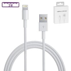Câble USB-A vers Lightning (12W) 3M (Compatible) Avec Boîte