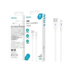 Câble USB-A vers Lightning (15W) 1M Blanc TOTU
