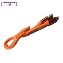 Câble USB-A vers Micro-USB 1.2M Orange (Compatible)