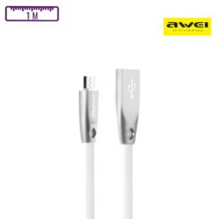 Câble USB-A vers Micro-USB 1M Blanc AWEI