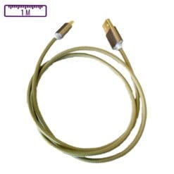 Câble à gaine tressé USB-A vers Micro-USB 1M Or (Compatible)