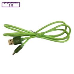 Câble à gaine tressé USB-A vers Micro-USB 1M Vert (Compatible)