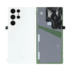 Vitre Arrière + Lentille Caméra Blanche Samsung Galaxy S22 Ultra (S908B) (Compatible)