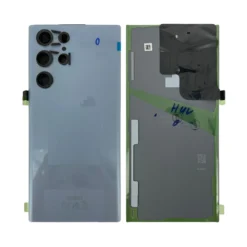 Vitre Arrière + Lentille Caméra Bleue Samsung Galaxy S22 Ultra (S908B) (Compatible)