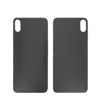 Plaque arrière en verre NEUTRE iPhone XS Max noir (pour machine laser)