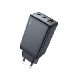 Chargeur secteur 2 USB-C + 1 USB-A 65W TOTU noir