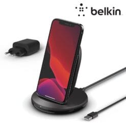 Chargeur à induction Stand (15 W) Noir avec chargeur secteur (24 W) QC™ 3.0 (Officiel) BELKIN
