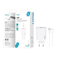 Chargeur secteur USB 100W TOTU + câble USB-C