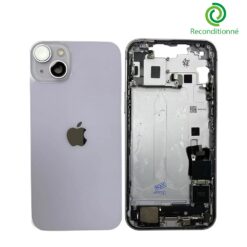 Châssis complet reconditionné pour iPhone 14 Plus - Grade A (avec Logo) Mauve