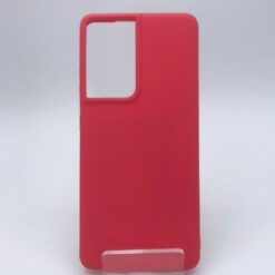 Coque en silicone pour Samsung Galaxy S21 Ultra G998B Rouge